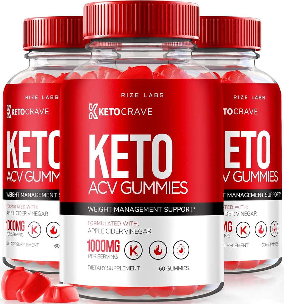 rize labs (Συσκευασία 3 Ketocrave Keto ACV Gummies, για Σύνθετη απώλεια βάρους, συμπλήρωμα μέγιστης αντοχής, Gomitas Κριτικές (180 Gummies)