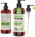 Deley Naturals Dog Fish Oil İzlandaic 2X Omega - Dog Itching Skin Relief with Omega 3 6 9 for Allergies, Coat & Heart - Omega 3 Fish Oil for Dogs Skin Irritation - 16oz Omega Oil for Dogs Made in USA