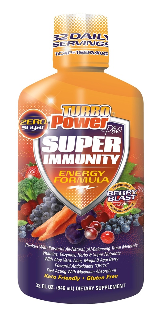 Sıvı Turbo Vitamin Power Plus: 47 Vitaminler, Enzymes, Vitamin D3, A vitamini, C vitamini ve çinko Erkekler için, Kadınlar, Gençler ve Çocuklar için,