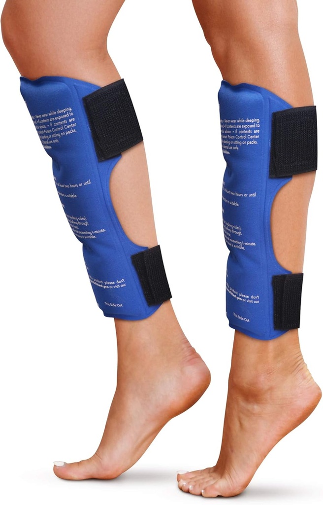 Shin Splint Buz Paketleri, HSA ve FSA Eable Reusable Hot and Cold Therapy | Leg or Calf Pain Relief | Advanced Soft Gel Technology | Freezable and Microwavable | Run Injuries & Recovery