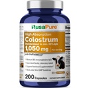 NusaPure Colostrum 1050 mg% 30 IgG 200 kapsül (Non-GMO, Soyfree) Bioperine