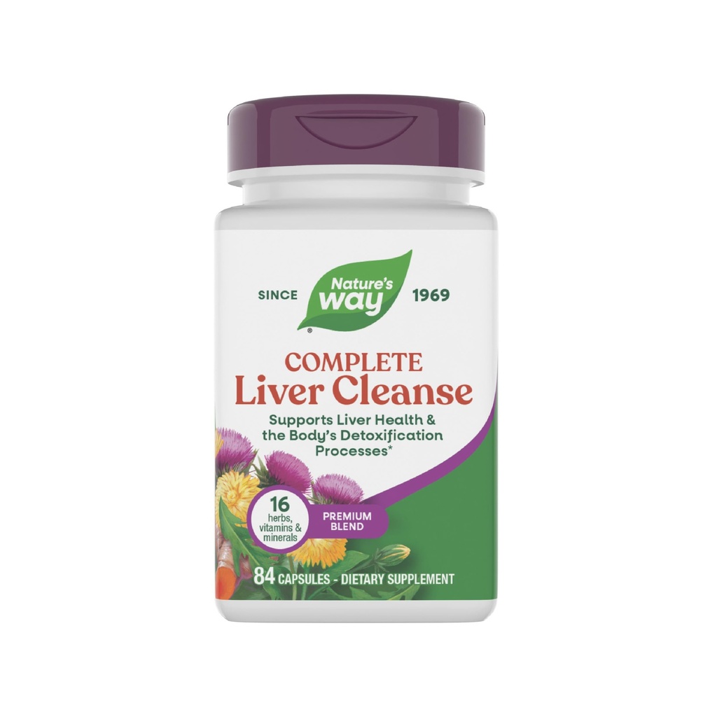 Nature's Way Complete Liver Cleanse, Body's Detoxification Processes* ile Süt Butle, B-Vitamins, Platinum Acid Liver Mix, 84 Capsules (Package May Vary)