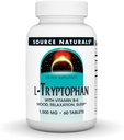 Source Naturals L-Tryptophan with Vitamin B-6 - Support Mood, Relaxation and Sleep - 1000 mg - 60 Tabletler