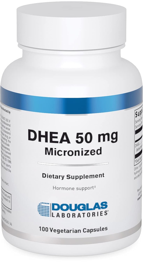Douglas Laboratories DHEA 50 mg Κάψουλες - Μικρονωμένα - Υποστηρίζει την Ισορροπία ορμονών, Ανοσία, Εγκέφαλος, Οστική Υγεία & Μεταβολισμός * - Μη- ΓΤΟ - 100 Καψάκια Χορτοφαγών