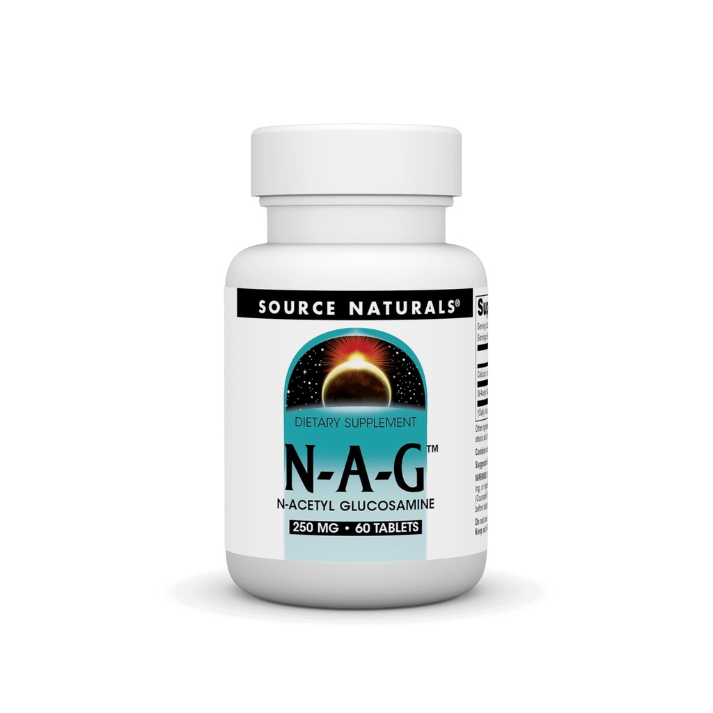 Source Naturals N-A-G, N-Acetyl Glucosamine for Joint Support and Intestinal Lining*, 250 mg - 60 Tabletler