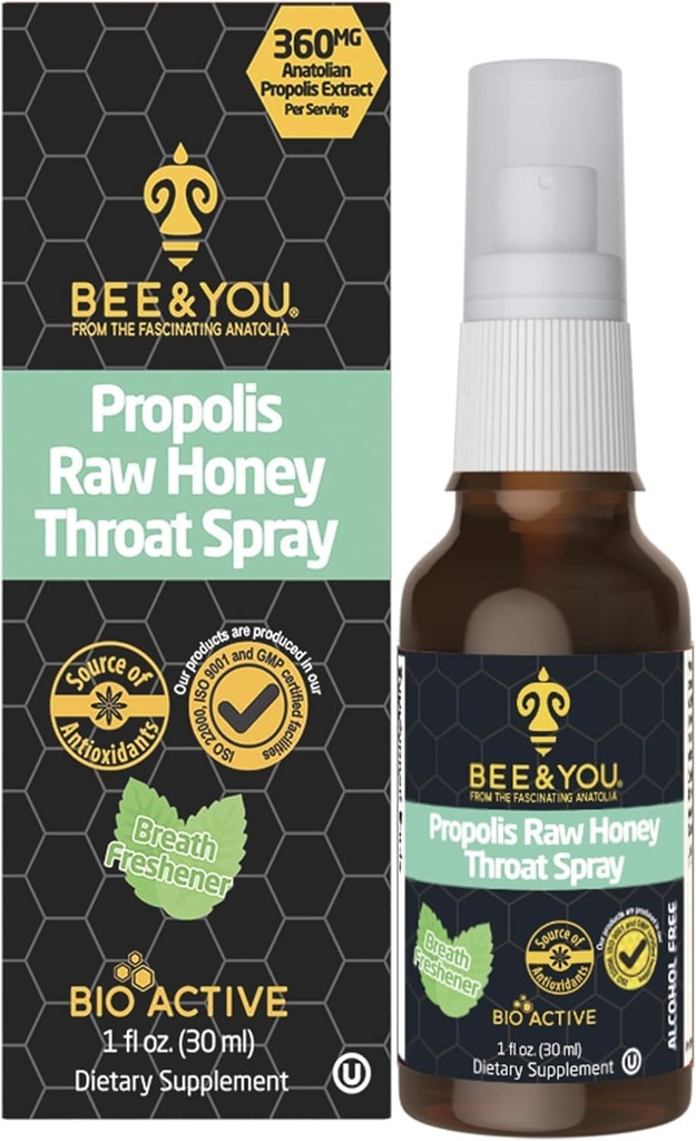 BEE και εσείς, 100% καθαρό εκχύλισμα πρόπολης, ανοσοποιητική υποστήριξη, ανακούφιση πονεμένου λάρυγγα, αντιοξειδωτικά, φυσικά, Κέτο, Παλαιό, χωρίς γλουτένη 