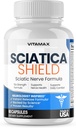 Sciatic Nerve Health Support Supplement – 10x Formula Alfa Lipoic Acid Folic Asit, Turmeric, Glucosamine, MSM, Vitamin B Kompleksi - ABD'de Yapılan - 60ct