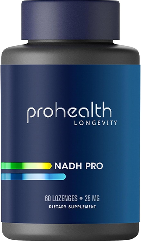 ProHealth NADH Pro - NAD + (25 mg, 60 Hızlı Oyunculuk lozenges) Enerji, Memory ve Focus | Mood Support | Antioksi | ATP Production