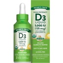 Doğanın Gerçek Vitamin D3 Sıvı | 5000 IU | 2 fl oz | Non-GMO ve Gluten Ücretsiz Supplement
