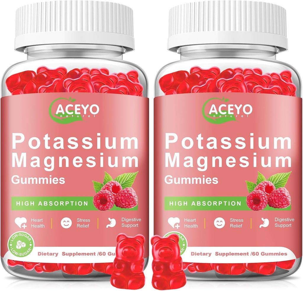 2 Pack P properties Magnezyum Gummies for Adult Kids High Abors Leg Cramps & Muscle & Heart Health Immune Health Raspberry Magnezyum Gummies Chewable Gummy Supplement Vegan Non-GMOMO