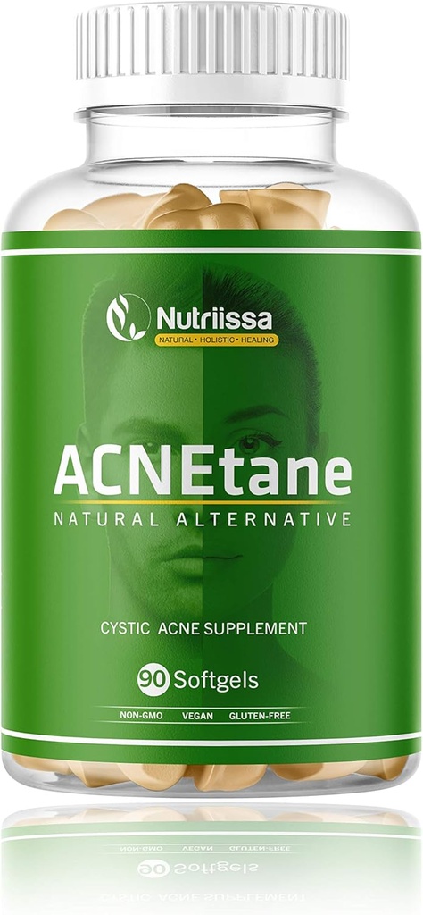 ACNEtane - Acne, 90 Veggie Softgels (Treats Hormonal, Puberty, & Cystic Acne Internally)