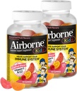 Airborne Kids 500 Vitamin C Gummies, Kids Immune Support çinko Gummies with Powerful Antioksis VIT C & E - 63 Gummies, Assorted Fruit Flavor (Pack of 2)