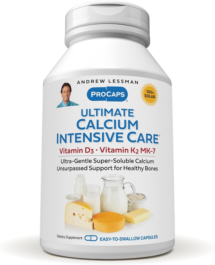 ANDREW LESSMAN Ultimatedis Vitamin D3 ve K2 MK7-120 mcg - 720 Capsules - Bone and Skton Health Essentials. Gentle, Easy to Swallow, Super ►. Katkı yok