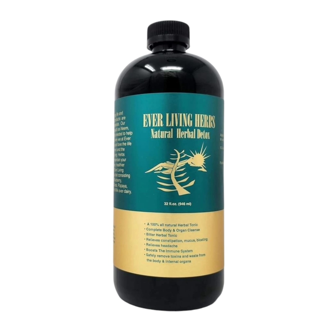 Doğal Herbal Detox, Neem, Burdockroot, Dandelion 32 oz ile derin temizlik için Moringa ile.