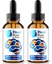 (2 Pack) Resmi Pineal Pure Drops - Doğal Günlük Formula Destek Focus, Memory & Concentration | Clean, Easy-to-Use PinealPure Sıvı (60 Hizmet)