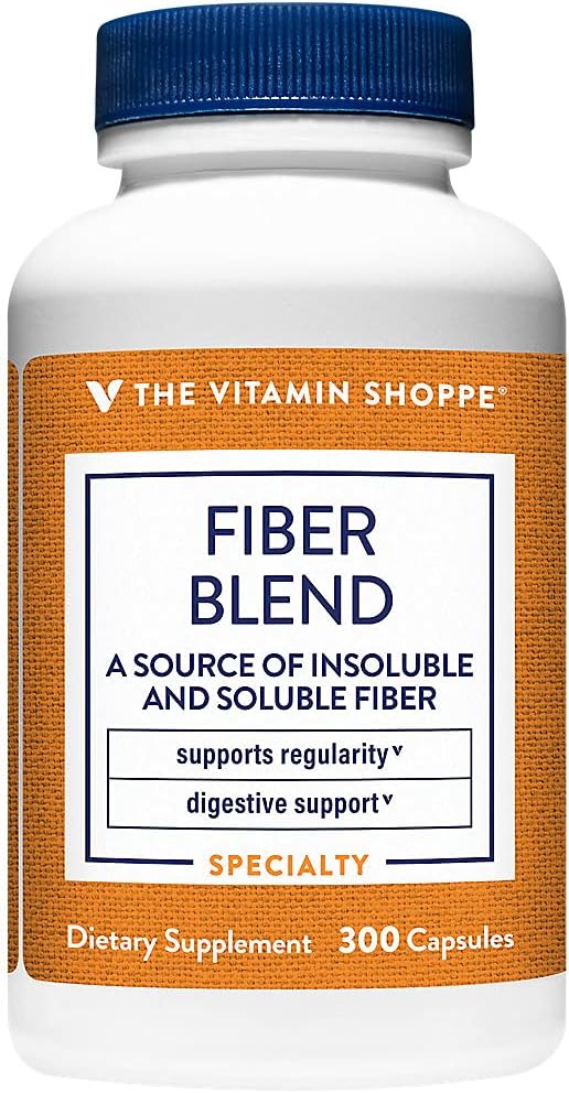 The Shoppe Fiber Mix, A Natural Source of In unknown and uli Fiber, Supports Digestive Health & Regularity (300 Capsules)
