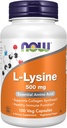 Şimdi Gıdalar Tamamlıyor, L-Lysine (L-Lysine Monohidrofide) 500 mg, Amino Asit, 100 Veg Capsules