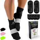 Buz Paketi Ayaklar için Socks - Reusable Hot&Cold Therapy Socks w/Compression Rafs - Cold Gel Pack for Neuropati, Foot Pain, Plantar Fasciitis & Sprates (Black, L/XL)