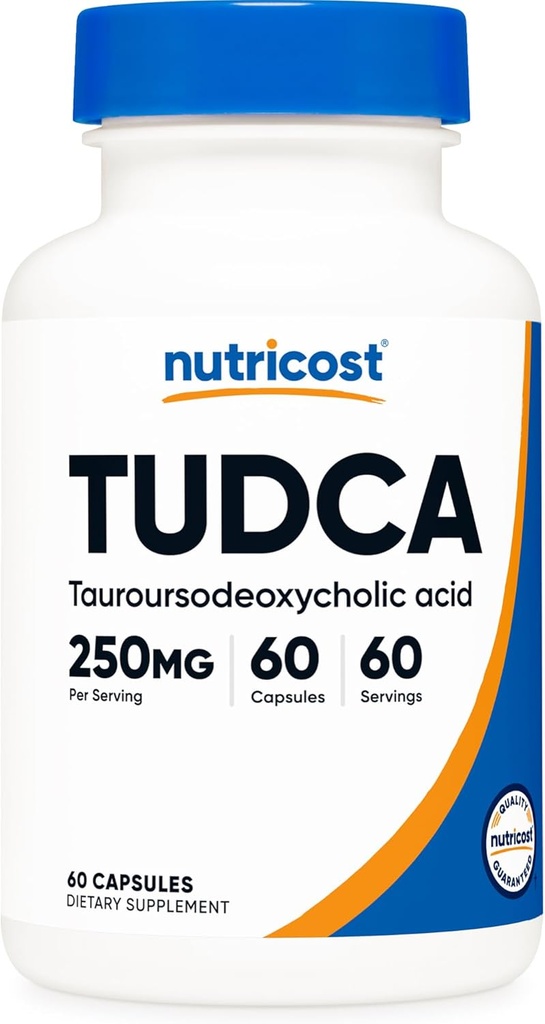 Nutricost Tudca 250 mg, 60 Capsules (Tauroursodeoxycholic Acid) - Premium Quality Quality Quality