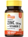 Sundance Absorbable Çinko ile C | 50 mg | 50 Softgels | Essential Nutrients | Non-GMO ve Gluten Free Supplement Supplement Supplement