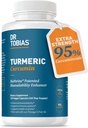 Dr. Tobias Turmeric Curcumin 1500 mg with BioPerine - Extra Strength Supplement with 95 Curcuminoids for Joint Support, General Vitality & Immune Health, 120 Vegan Capsules, Non-GMOMOMO