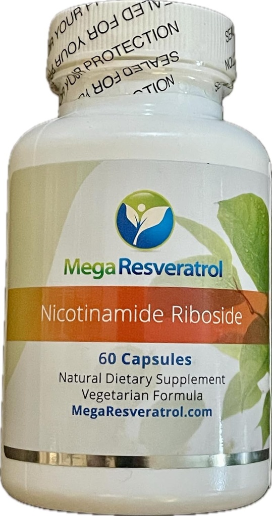 Mega Resveratrol Nicotinamid Riboside (NR). %99 Standartlaştırılmış Mikronized Kristalize NR, 60 Veggie Caps, Capsule başına 250 mg. Saf sertifikalı. NO Toxic "inaktif" Malzemeler. Blu, Vegan, Non-GMO.