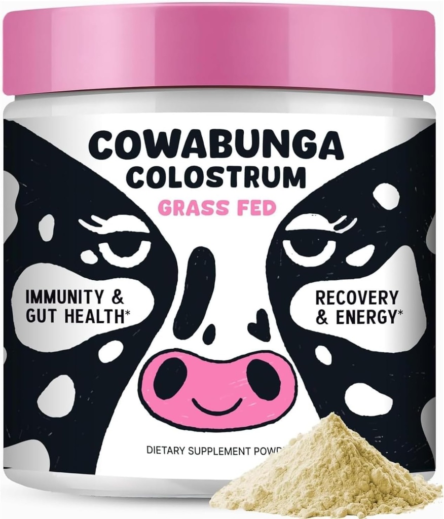 SonoHealth Cowabunga Colostrum - Premium, Pure & Unaltered Colostrum Toz Supplement - Immune Support, Gut Health, Muscle Support & Wellness - Kosher & Halal Sertifikalı Calostro