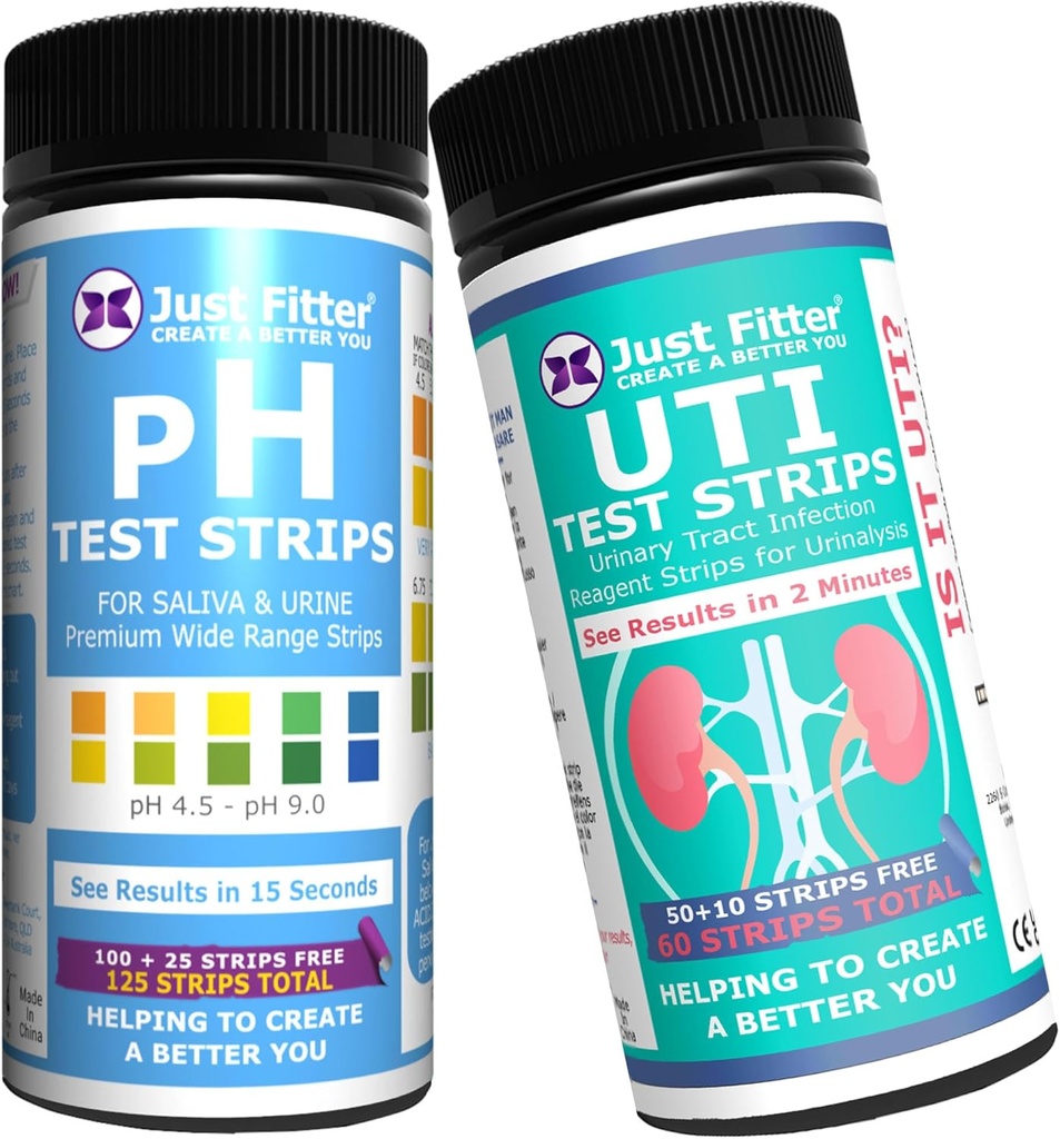 pH ve UTI Urinary Tract Test Strip Sche. Basit, Hızlı ve Doğru Sonuçlar. Ev Testi Stick Kit.