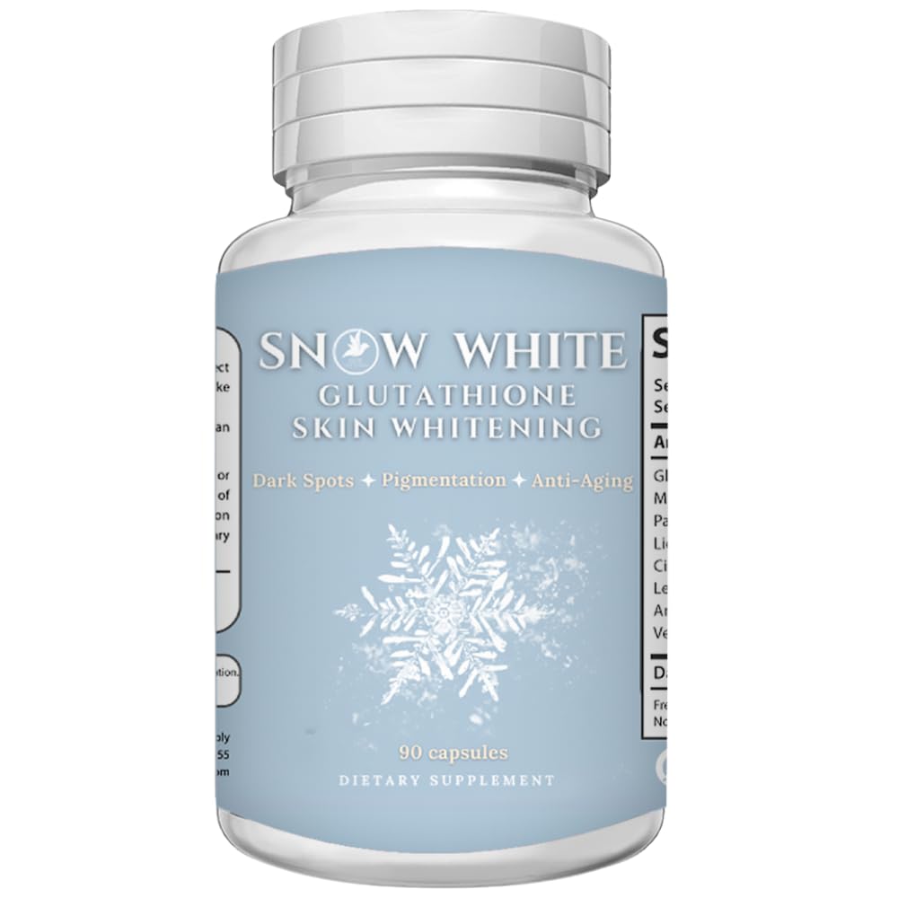 Glutathione Whitening Pills – Recover Your Youth, Get Rid of Dark Spots, Acne Scars & Hyperpigment - Natural Skin Whitening Pills – Non-GMO –90 Skin Lighting Capsules