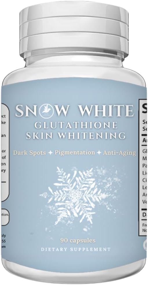 Glutathione Whitening Pills – Recover Your Youth, Get Rid of Dark Spots, Acne Scars & Hyperpigment - Natural Skin Whitening Pills – Non-GMO –90 Skin Lighting Capsules
