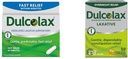 Dulcolax Fast Relief Medicated Laxative Suppositories Fast Relief, Rectal Use Only, Bisacodyl, 10 mg & Overnight Relief Laxative for Gentle Constipation Relief, Bisac Countl 5 mg Tabletleri, 50