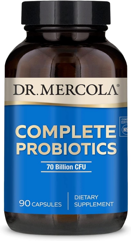 Dr. Mercola Full Probiyotiks - 90 Hizmet - Daily Probiyotik Supplement - 70 Milyar CFU - Asit & Bile Dayanıklı - Digestive Health ve Supports Immune System