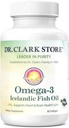 Dr Clark Store Omega-3 Icelandic Fish Oil Supplement – 1000mg, 80 Softgels, Supports Heart, Brain & Joint Health