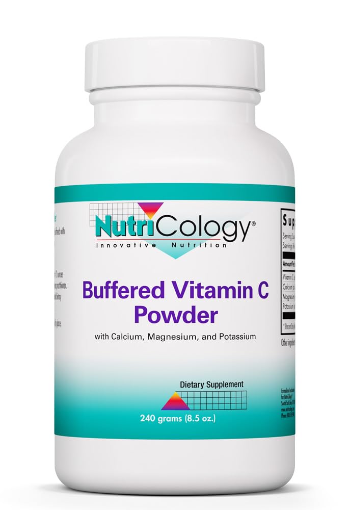 Allergy Research Group Nutricology Buffered Vitamin C Powder - Calcium, Magnesium, Potassium, Ascorbic Acid, Bowel Tolerance, High-Purity, High Dose, Calcium Carbonate - 8.5 Oz