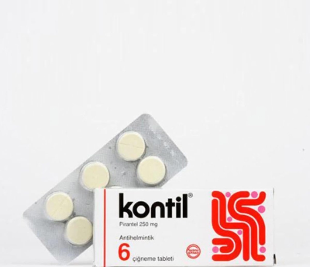 Kontil 6 Δισκία 250 mg PYRANTEL PAMOATE Γρήγορα και εύκολα εξαλείφει τη λοίμωξη Pinworm 