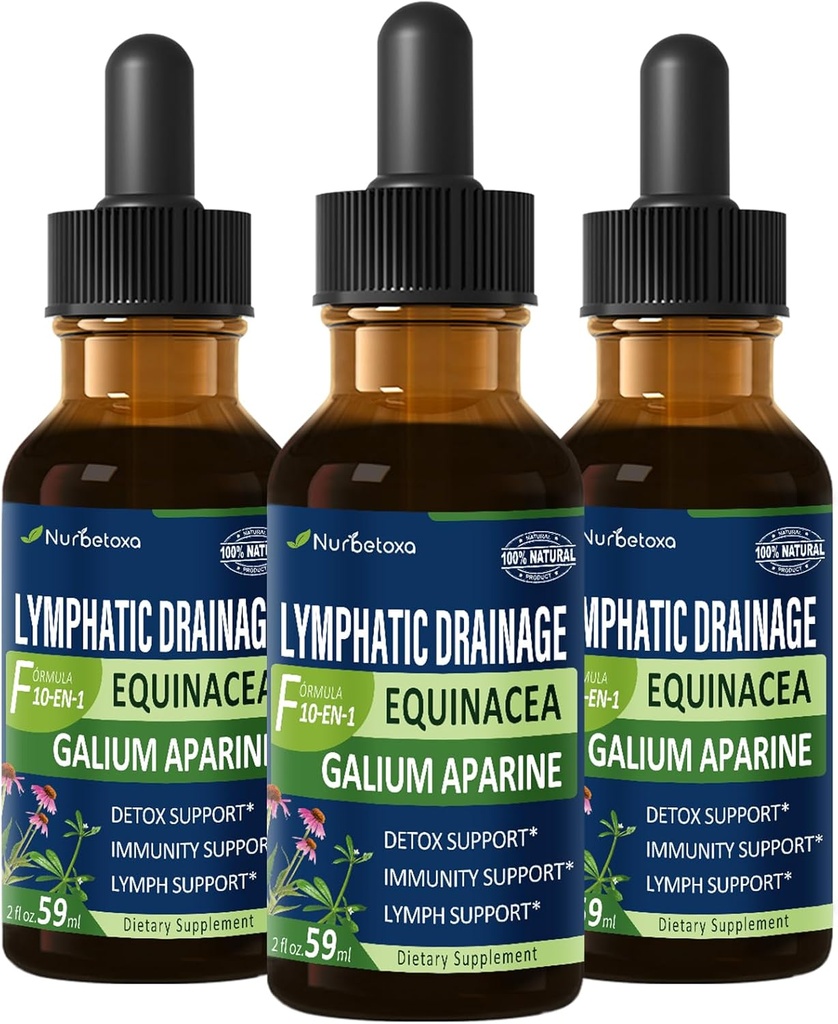 Lenavers Lymphatic Drainage Drops for Lymph System Health, Use with Lymph Masaj Tool. 6oz