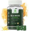 Sea Moss Gummies – Güçlü 1500 mg | Bladderwrack, Burdock Root, Black Seed & Ashwagandha | Organik Deniz Moss | Lemon Flavor – 60 Gummies
