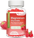 Magnezyum Glycinate Gummies 600 mg, Yetişkinler ve Çocuklar için Magnezyum Gummies, Rahatlama ve Kas için Destek, 60 Raspberry Flavored Gummies