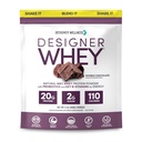 Tasarımcı Wellness, Tasarımcı Whey, Doğal Whey Protein Toz Probiyotikleri, Fiber ve Key B-Vitamins for Energy, Gluten-Free & Kosher, Double Chocolate, 2 lb