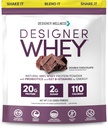 Tasarımcı Wellness, Tasarımcı Whey, Doğal Whey Protein Toz Probiyotikleri, Fiber ve Key B-Vitamins for Energy, Gluten-Free & Kosher, Double Chocolate, 2 lb
