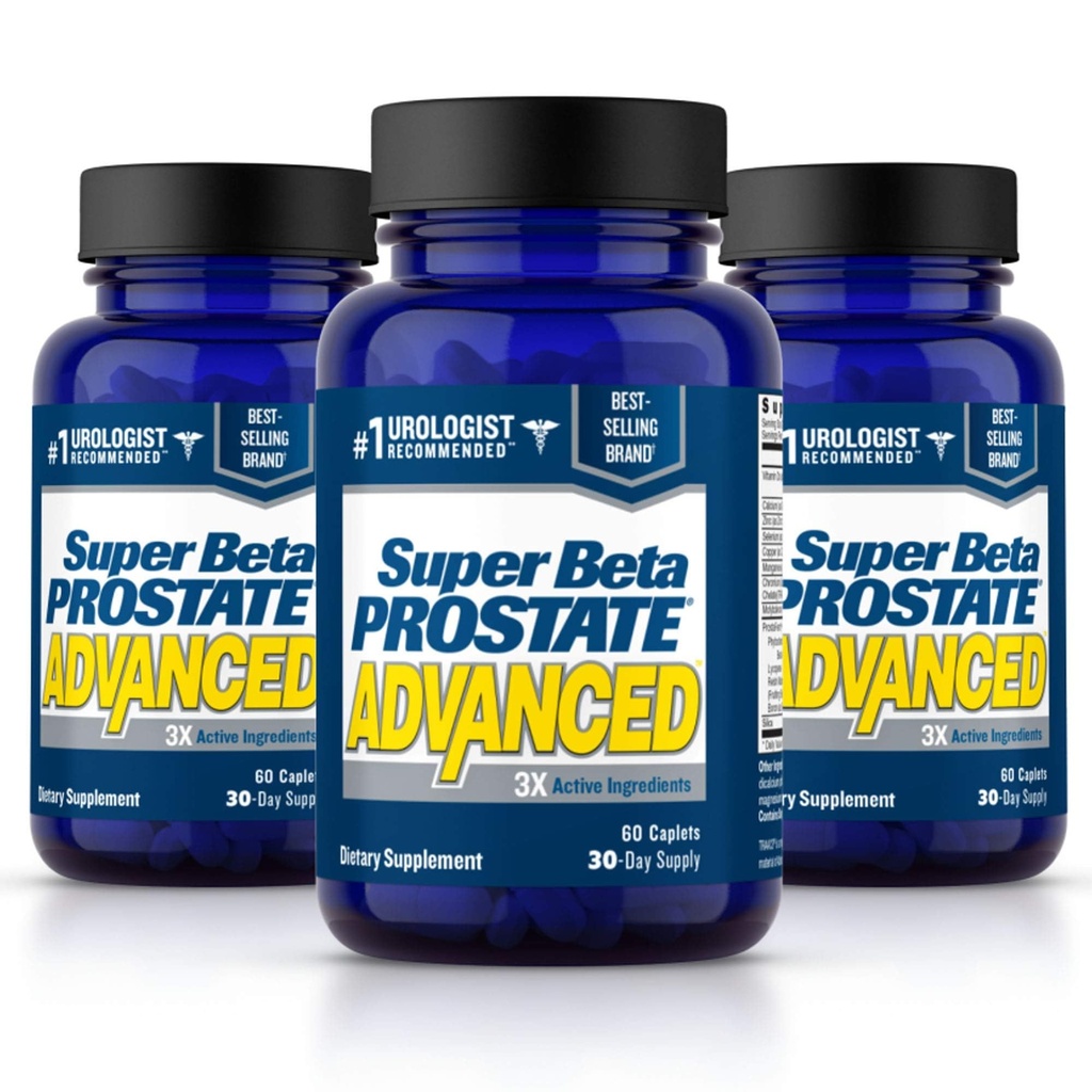 SUPER BETA PROSTATE Advanced – Μειώστε τα ταξίδια στο μπάνιο, προωθήστε τον ύπνο, την κατηγορία υποστήριξης Emptying. Συμπλήρωμα Prostate για άνδρες με βήτα σιτοστερόλη, δεν Saw Palmetto (180 Caplets, 3-Pack)