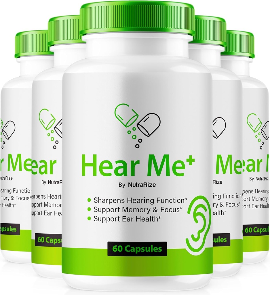 (5 Pack) Me + Capsules, Resmi HearMe + Pills, Sağlıklı Bir İşitme için Me Plus Kulak Sağlığı için Premium HearMe Plus, Doğal Kulak Temiz Destek, Duy Me+ Review (300 Capsules)