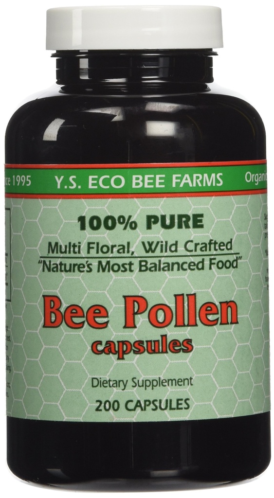 Y.S. ECO Bee Farms 100% Αμιγής Μέλισσα Γύρη 1000mg- 200 Κάψουλες