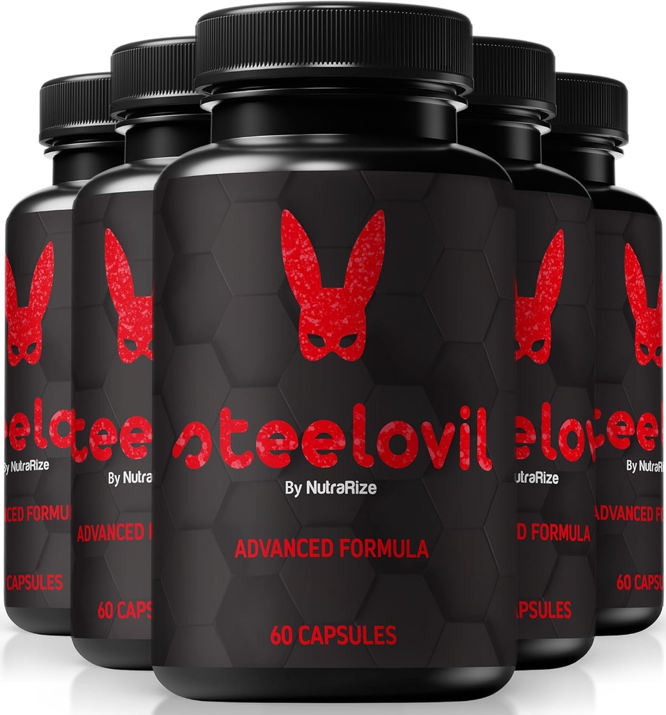 NutraRize (5 Pack) Χάπια Steelovil, επίσημες κάψουλες Steelovil για την πλήρη ευεξία, όλα τα φυσικά κάψουλες για την υποστήριξη της ενέργειας και τη συνολική υγεία, χάλυβα Ovil Supplement Κριτικές (300 κάψουλες)