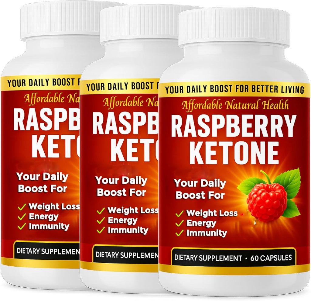 Raspberry Ketone Capsules, All-Doğal Formula, Aktif Sağlıklı Yaşam Tarzını Destekleyebilir, 1000 mg Supplement, 180 Capsules, 6 Ay Supply, Vegan, GMO