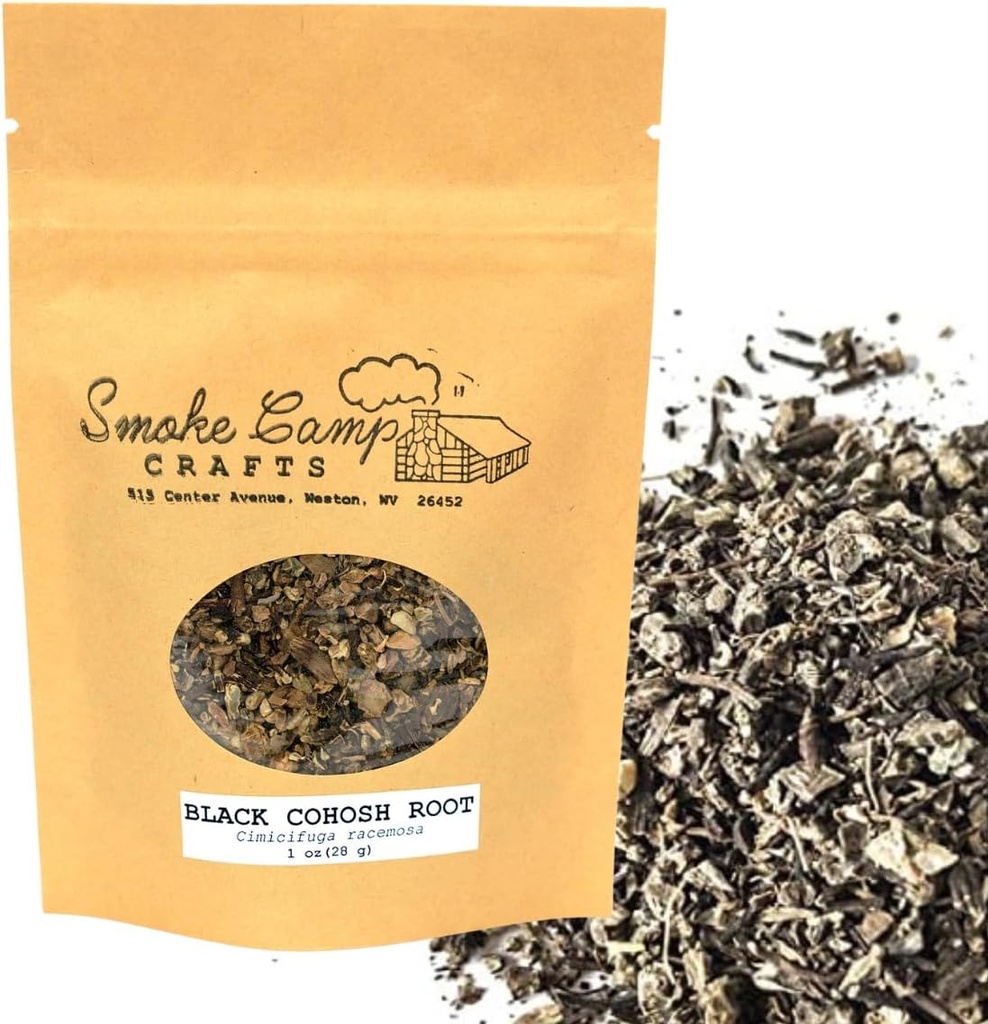 Smoke Camp Crafts | Black Cohosh Root (Cimicifuga yarışmosa) 1 oz, Herb | Hand-Packaged | Made in West Virginia