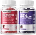 Berberine Gummies 120 Counts + Magnezyum Gummies 120 Counts