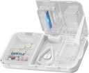 CFMOUR 3-in-1 Pill Machinery Splitter for Small and Tiny Pills, Crusher, Büyük, Günlük Kullanım için paketleme, Güvenli Kes Piller, Vitaminler, Tabletler, Doğru ve Kolay Kesme, Seyahat Boyutlu, White