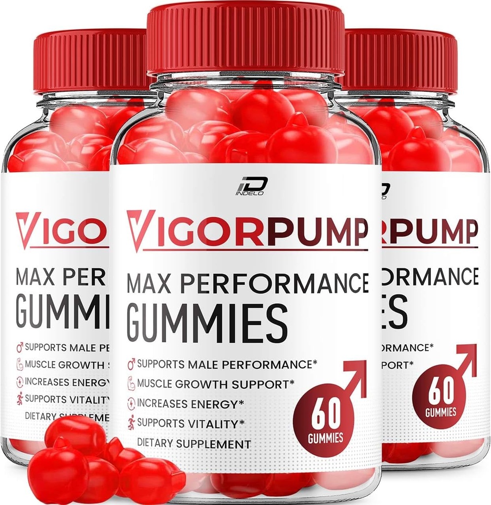 Erkekler için Vigor Pump Gummies - VigorPump Erkek Gummies All-Doğal Supplement, Pump Vigor Gummies Yorumlar (3 Pack - 180 Gummies)