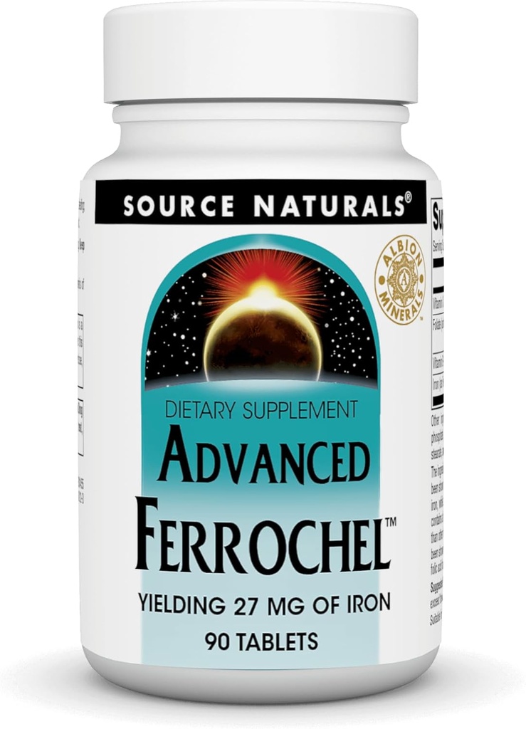 Προηγμένη Ferrochel Πηγή Naturals, Inc. 90 Tabs